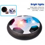 Wholesale Air Power Hover Ball Soccer Football with Foam Bumpers and Light Up LED Lights (Black)